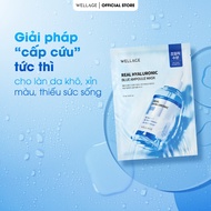 Wellage Real Hyaluronic Blue Ampoule Mask HA Box of 5 Sheet Mask