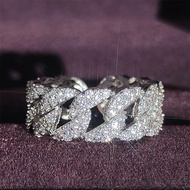 New Trendy Silver Color Eternity Band Ring For Women Anniversary Gift Jewelry Bulk Sell R7892