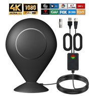 Digital TV Antenna for Smart TV Indoor,2025 TV Antenna with 3M Stick Base, 360 ° &Long Range Recepti