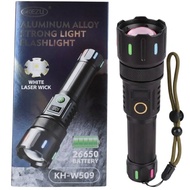 100% Original Kezu KH-W509 Aluminum Alloy High-Power Flashlight with 26650 & Rechargeable Battery