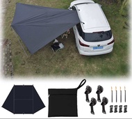 Portable Car awning 2X3 M ผ้าใบกันสาดด้านข้างรถยนต์ ออนนิ่ง เคลือบสีดำ ผ้าใบเต็นท์ข้างรถ