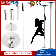 【High Quality+Fast Delievery】TTLIFE Dancing Pole 45mm Spinning Static Stripper Pole Portable Removab