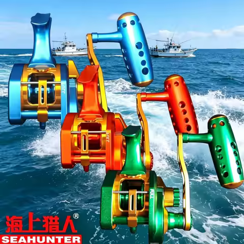 6.3:1 High Speed Heavy Duty Sea Fishing Jigging Reel 28kg Max Drag Big Game Tuna Cod CNC Aluminum Tr