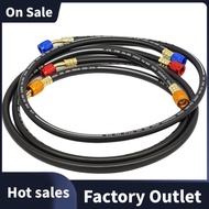 1.8M 3 Set Black Anti-Explosion Refrigerant Tube 1.8M 3 Pcs Refrigerant Tube Hose Tube Kit for R12, 