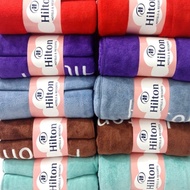 TUALA MANDI HILTON BATH TOWEL HOTEl RESORT MICROFIBER (140x70CM) SERAP AIR LEMBUT SOFT TO SKIN BABY