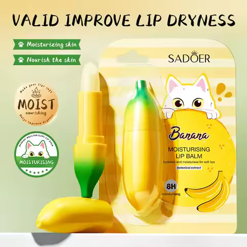 SADOER Banana Pineapple Lip Balm Long-acting Moisturizing Lip Treatment