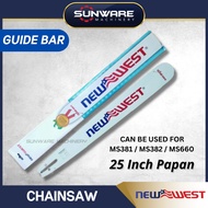 NEW WEST GUIDE BAR 25" FOR 381 382 660 - Guide Bar Papan Chainsaw (HEAVY DUTY)