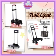 Imported Foldable School Bag Trolley with 2 Wheels, 4 Wheels, 6 Foldable Trolley Premium Multipurpos