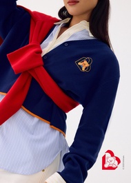 Love, Bonito | Wiggle Wiggle Knit Cardigan in Navy Blue