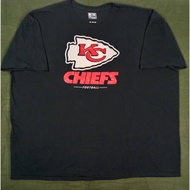 KANSAS CITY CHIEFS FANATIC NFL AMERICAN FOOTBALL BLACK TSHIRT USED SIZE 4XL