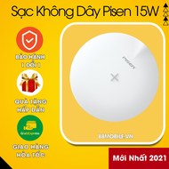Sạc Không Dây Pisen Sạc Nhanh 15W Chuẩn Cộng Nghệ Qi Dành Cho Thiết Bị IOS và Androil I 88Mobile