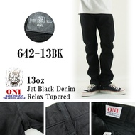 Oni Denim Relax Tapered 13oz Jet Black Denim 642-13BK