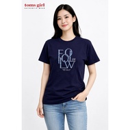 Toms Girl  Cut Short Sleeve T-Shirt With Print For Ladies Women 100% Fully Cotton Made In Malaysia F