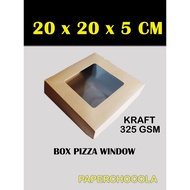 Box KRAFT PIZZA Chocolate Laminate Window 20x20x5