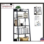 Rak Ikea (3&4&5 Tiers) Steel Book Shelf Steel Rack Storage Rack Modern Style MDF (L50 x W30 x H69/97
