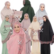 Wnx - Mukena Adult Floraleena Khadijah / FREE Bag / Prayer Equipment / Can Pay On Site