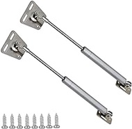 GDQLCNXB Hydraulic Support Cabinet Hinge100N/22 lb ,Metal Head Gas Support, Lift Support, Soft Close Lid Supports &amp; Buffer Telescopic Cabinet Door Gas Spring Head Supports 10 inch Length 2PCS