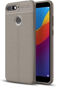 Miss flora Phone case For Huawei Honor 7A / Y6 (2018) Litchi Texture Soft TPU Protective Case (Black) (Color : Grey)