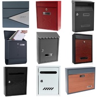 TRENY Steel Letter Box Japan Post Mailbox Wooden Grain Post Box Besi Kotak Peti Surat Peti Pos