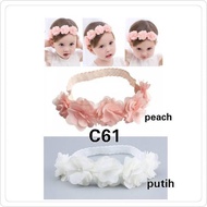 Babygima C61 Bandana 5 (Five) Flower Headband for Babies and Children 0-5 years