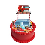 [CUSTOM NAME] Happy Birthday Cake Topper Bomba Decoration Set Party Accessories Banner Hiasan Kek De