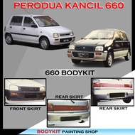 PERODUA KANCIL MODEL 660 (FOR LAMPU PETAK) FULLSET SKIRTING(FRONT SKIRT,SIDE SKIRT,REAR SKIRT)-MATER