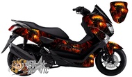 Decal stiker Full body Motor Yamaha Old Nmax 2015-2019  New Nmax 2020 2021 2022 Red Dragon Black Nag