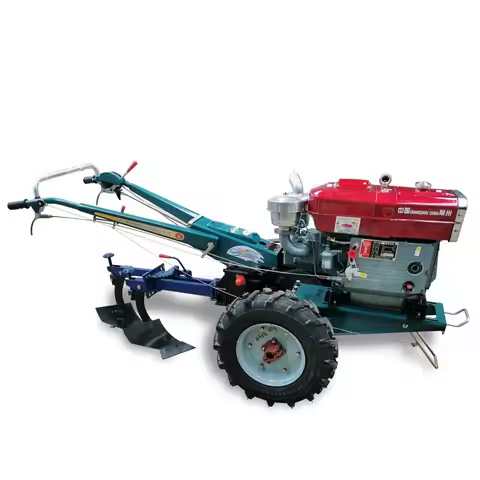 Agricultural Ridger Walk Behind Tractor Two Wheel Walking Tractor Mini Hand Tractor Ditching Machine