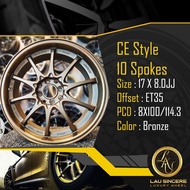CE Style 10 Spokes 17 X 8.0JJ 8X100/114.3 Bronze