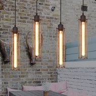 American Retro Iron Art Flute Chandelier Net Cafe Bedroom loft Industrial Style Edison Energy-Saving