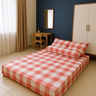 Bedsheet only checkered pattern size 200x200 180x200 160x200 120x200 100x200 90x200