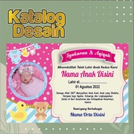 Children's AQIQAH SYSIZE CARD / AQIQAH STICKER / BABY AQIQAH TASYAKURAN CARD / BABY BIRTH CARD / TAS
