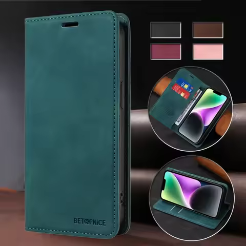 Anti-theft Leather Wallet Phone Case For VIVO X200 Pro Mini S20 V40 SE V40E T3 Lite T3X 5G Flip Cove