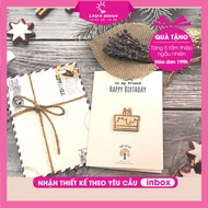 Gift Cards Vintage Handmade Birthday Cards CASFA DESIGN - Meaningful Gifts | Size 7,3x9,6cm,High Qua