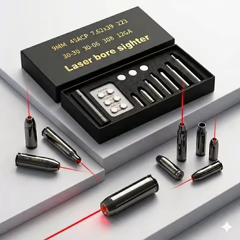 Laser Boresighter Kit 9MM/45ACP/223/308/7.62x39/30-30/30-06/12GA Laser Bore Sight Collimator