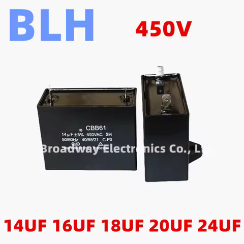 450V Fan Air Conditioning Starting Capacitor 450VAC CBB61 14UF 16UF 18UF 20UF 24UF