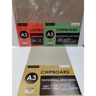 MasterPrint A3 Grey ChipBoard (Artist Series) 400gsm/700gsm/1000gsm