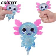 CARAMELOMA Squishy Stress Glitter, Soothing Texture Sugar Filled Axolotl Squishy Toys,  Glitter Cute