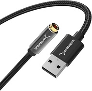 SABRENT USB Type-A to 3.5mm Audio Jack Active Adapter 20" Cable (CB-UA35)