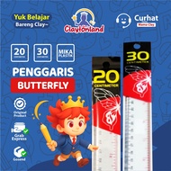 Butterfly Ruler 20 cm 30 cm Plastic Ruler Plastic Mica Ruler 20cm 30cm Butterfly Line