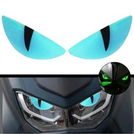 ZJ HOME Motorcycle Sticker 3D Stereo Luminous Design Demon's Eye Cat's High Reflection Suitable For 