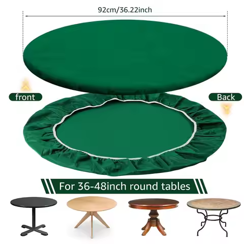 Felt Card Table Game Cover Round Tablecloth Poker Table Cover Game Table Topper Mat Elastic Card Gam