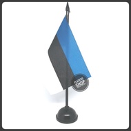 Estonia Table Flag + Wooden Pole