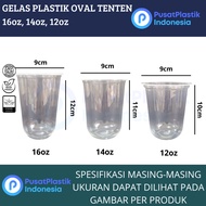 Tenten Oval Plastic Cups 12oz 14oz 16oz Contents 50pcs / Oval Cups / U Cups / Trendy Cups