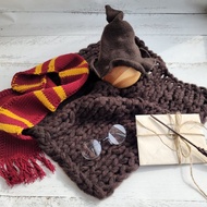 新生兒巫師帽/魔杖/圍巾、毯子。寶寶拍照道具。萬聖節裝扮