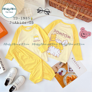 Bộ Quần Áo Dài Tay Minky Mom Vải Thun Lạnh Thiết Kế Thân Áo In Hình Động Vật Quần Bo Gấu Alibaba Cho
