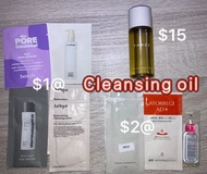 $1/ $2 RMK, MAC, bioderma, Jurlique, Atorrege AD, dermalogica, Three cleansing oilCleansing oil