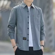 Spring Men's Workwear Long-Sleeved Shirt Trendy Handsome Casual Workwear Shirt Men 322