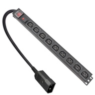PDU POWER STRIP power socket rack overload protection IEC C13 output Socket C14 Plug 2M Extension Wi