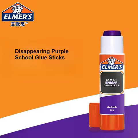 Elmer's Disappearing Purple School Glue Sticks Acid-Free and Washable 22 Grams for Craft Projects, S